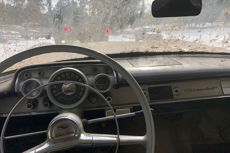 A poros Chevy 210 Townsman kormánya