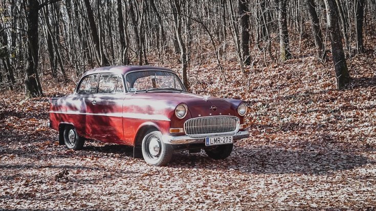 1957 Opel Olympia Rekord, 2 dr tudor, elölnézet