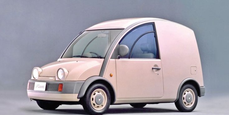 1989 Nissan S-Cargo, fehér furgon, elölnézet, balról