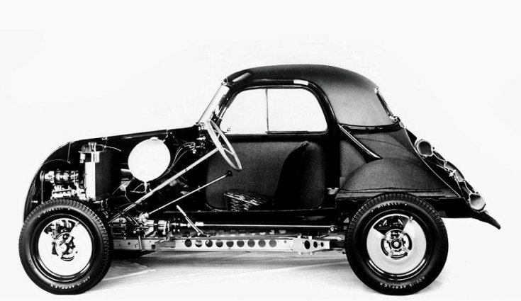 Fiat 500 Topolino röntgenképe, balról