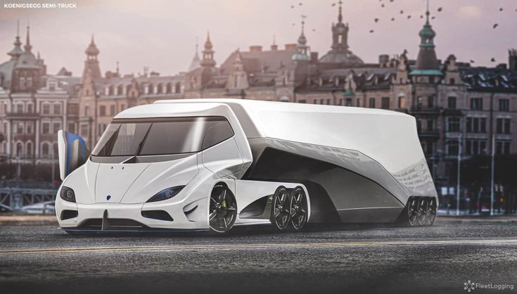 Koenigsegg koncepció kamion féloldalról