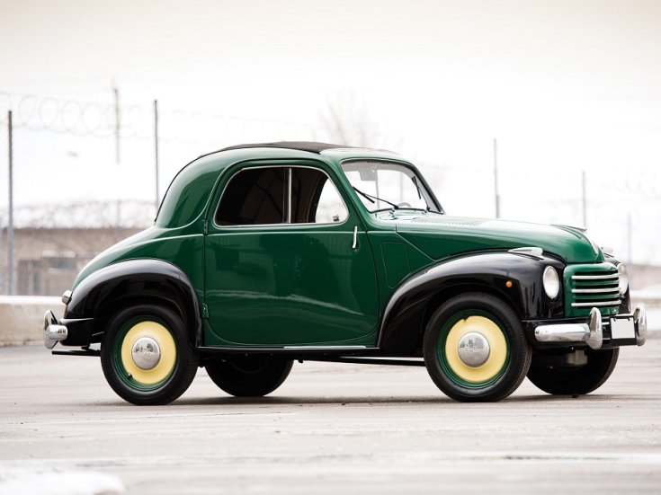 Fiat 500C Topolino, zöld kabrió kupé
