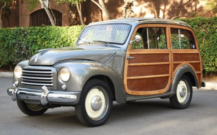 Fiat 500C kombi, szürke, oldalt faberakással