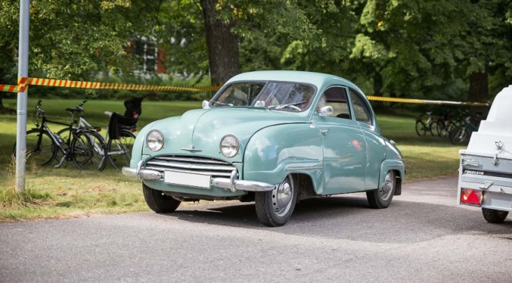 1956 SAAB 92, mentaszínű fastback tudor limuzin