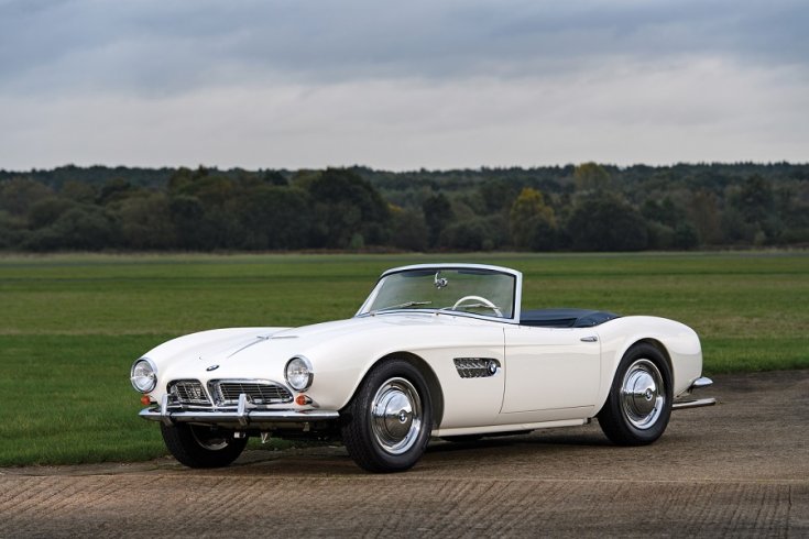 1958 BMW 507, fehér kabrió roadster