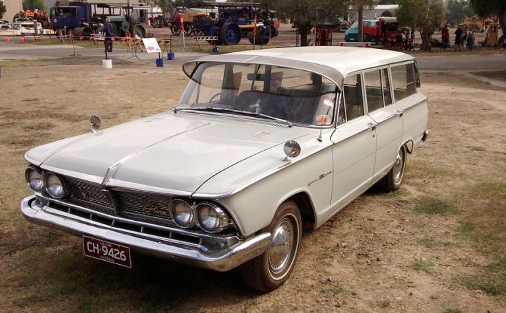 1966 Nissan – Prince Gloria Super 6 Estate, fehér kombi, elölről
