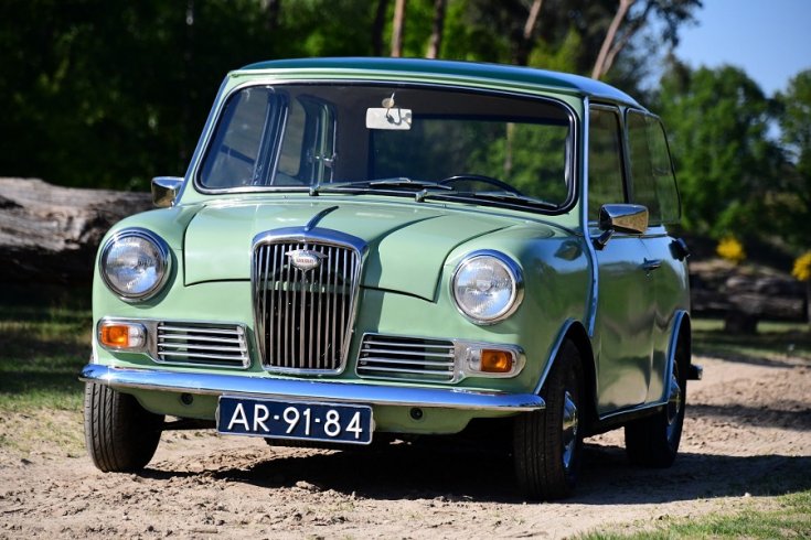1969 Wolseley Hornet Mark III, elölnézet, szemből, ráközelítve