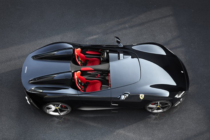 Ferrari Monza SP2 felülnézetből