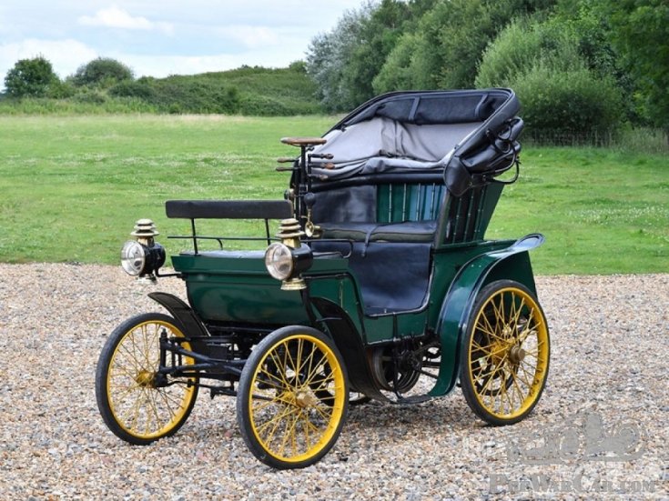 1897 Vellée Vis-á-Vis, zöld, elölnézet, oldalnézet, balról, ráközelítve