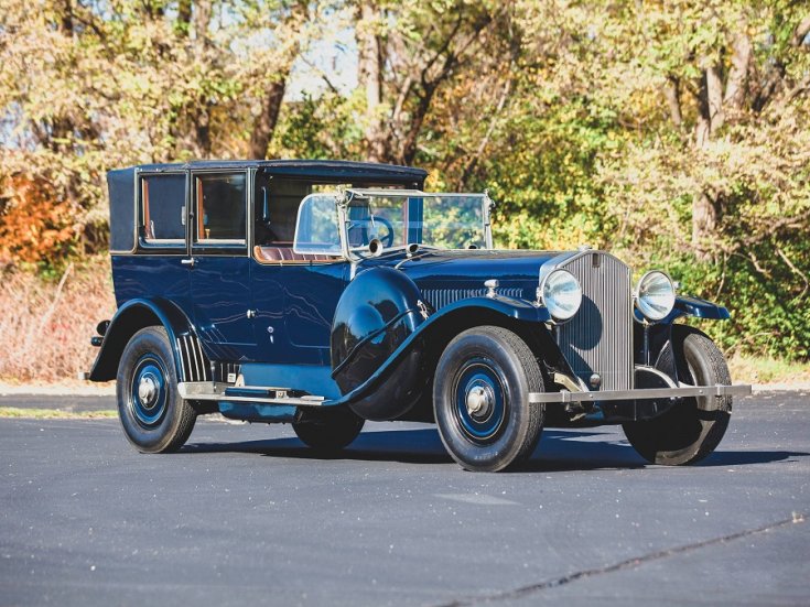 1924 Isotta Fraschini, Tipo 8A, kék, landaulet, elölnézet, oldalnézet, jobbról