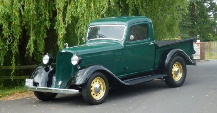 1934 Dodge Series KC pick up, zöld, oldalnézet, jobbról