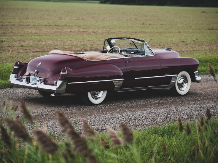 1949 Cadillac Series 62 kabrió, hátulnézet, oldalnézet, jobbról