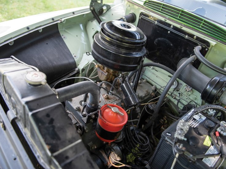 1950 Nash Statesman, sedanette, motortér, elölnézet, oldalnézet, balról, ráközelítve