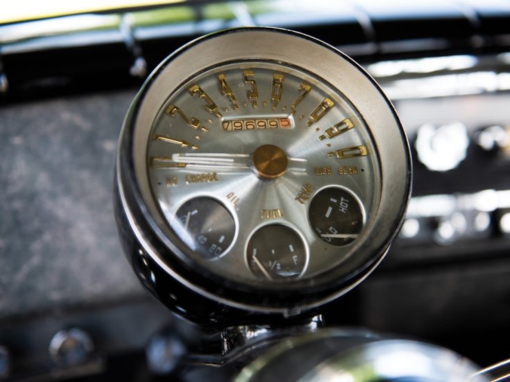 1950 Nash Statesman, sedanette, műszerfal, „Uniscope”, elölnézet, szemből, ráközelítve