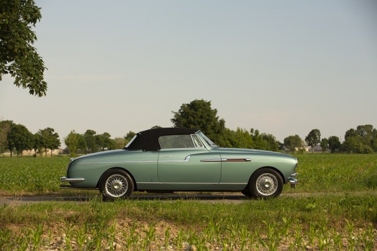 1953 Lancia Aurelia B52 Spider Vignale, zöld, oldalnézet, jobbról