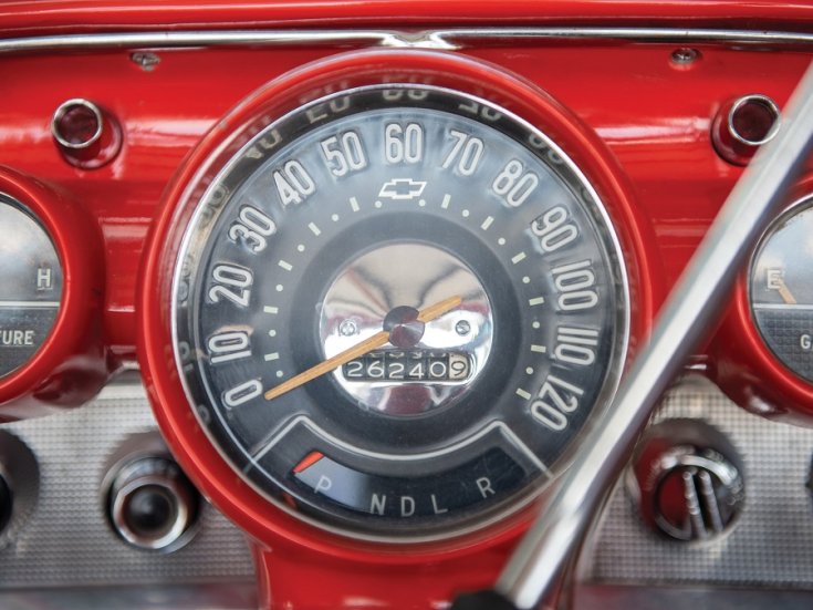 1957 Chevrolet Bel Air, sebességmérő, elölnézet, szemből