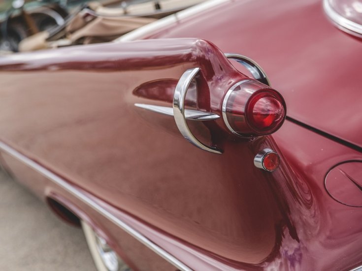1957 Chrysler Imperial Crown, bordó, hátsó lámpa, oldalnézet, jobbról