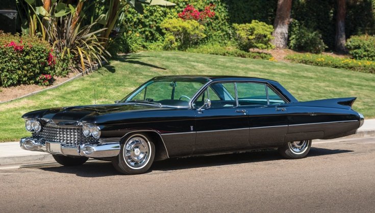 1959 Cadillac Eldorado Brougham Pininfarina, fekete limuzin, elölnézet, oldalnézet, balról