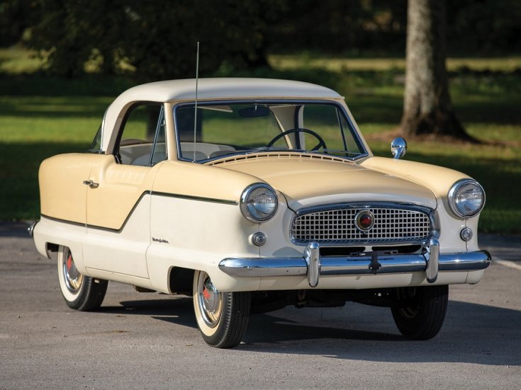 1959 Nash Metropolitan, kupé, elölnézet, oldalnézet, jobbról, ráközelítve