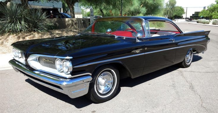 1959 Pontiac Catalina, 2+2 kupé, fekete, oldalnézet, jobbról