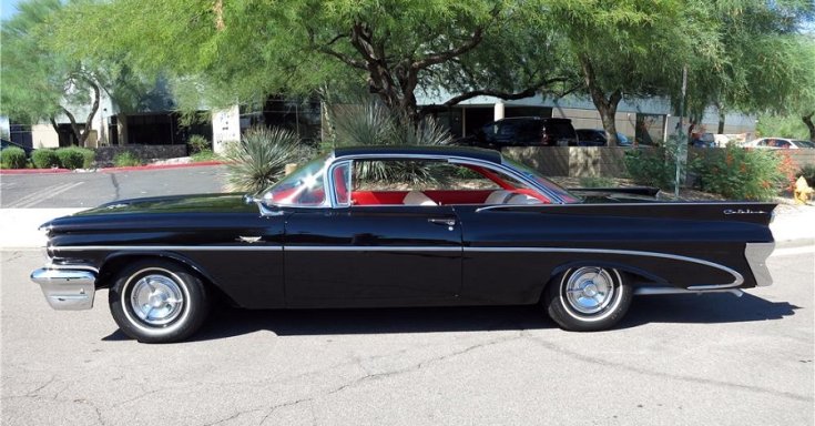 1959 Pontiac Catalina, 2+2 kupé, fekete, oldalnézet, bal oldala