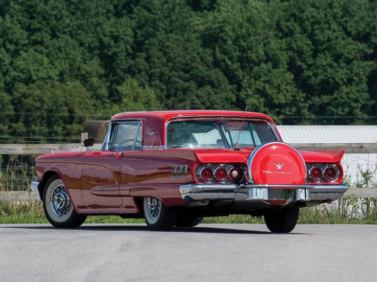 1960 Ford Thunderbird, kupé, hátulnézet, oldalnézet, balról