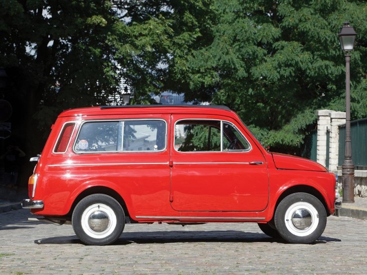 1960 Fiat 500 Giardiniera, piros, kombi, oldalnézet, jobbról