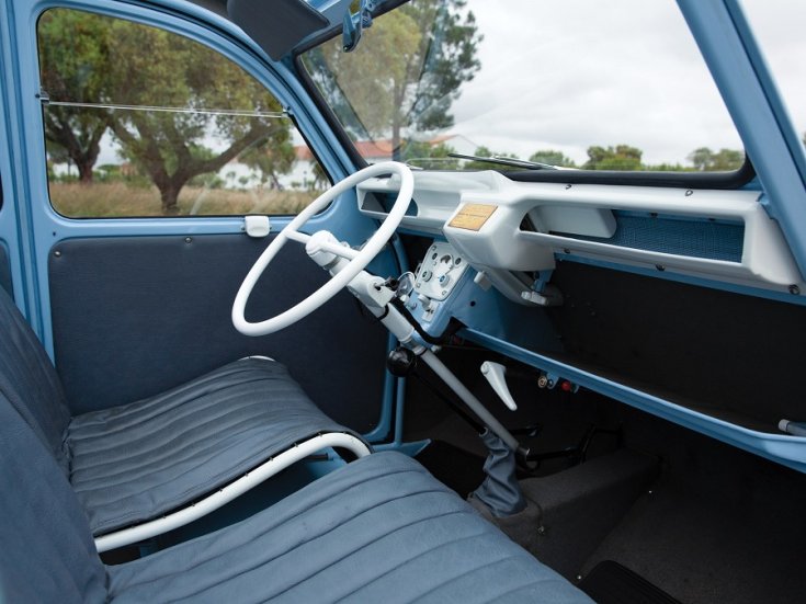 1964 Citroen 2 CV, 4x4 Sahara, műszerfal, babakék, oldalnézet, jobbról