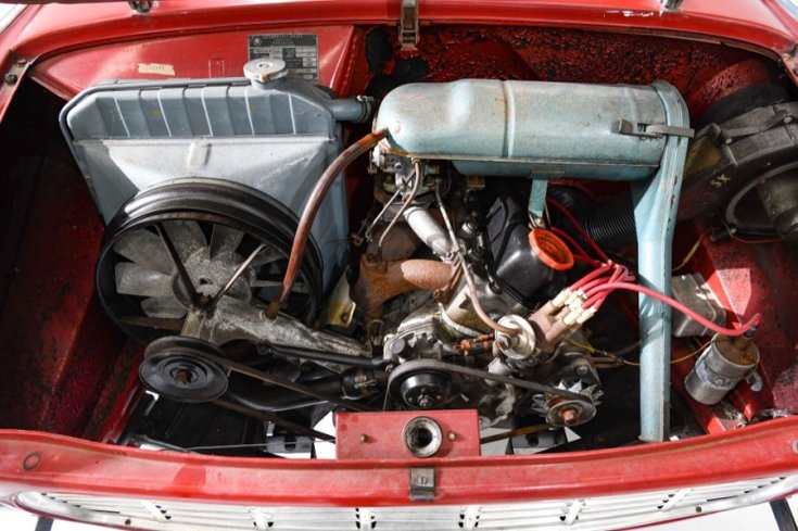 1967 Skoda 1100 MB, motortér, felülnézet