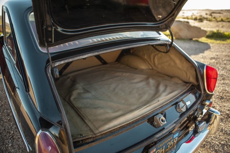 1967 Volkswagen Typ 3, fekete, hátsó csomagtér, nyitott ajtó, hátulnézet, oldalnézet, balról