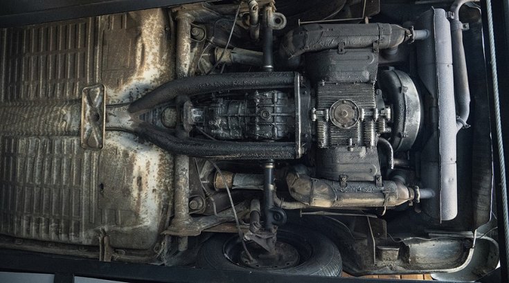 1967 Volkswagen Typ 3 Fastback, motortér, alulnézet, alváz