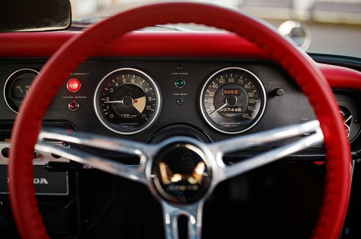 Daniel Wu 1968-as Honda S800 műszerfal