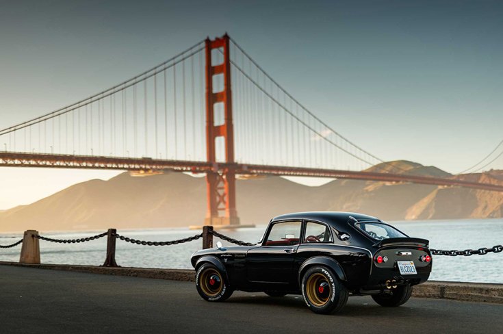 Daniel Wu 1968-as Honda S800 restomod tuningautó hátulról