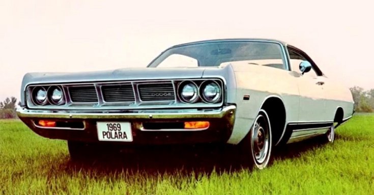1969 Dodge Polara, fehér, előlnézet