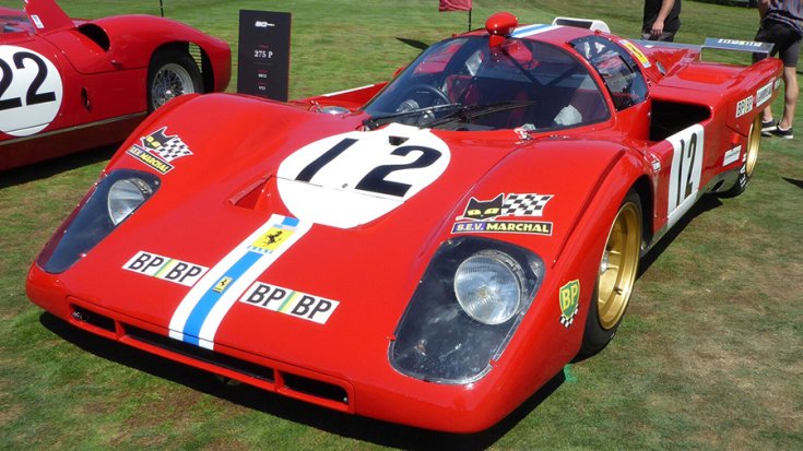 A Ferrari 512 M elölről fotózva