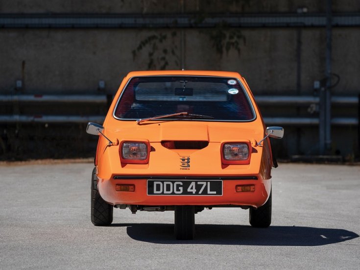 1972 Bond Bug 700ES, narancssárga, elölnézet, szemből