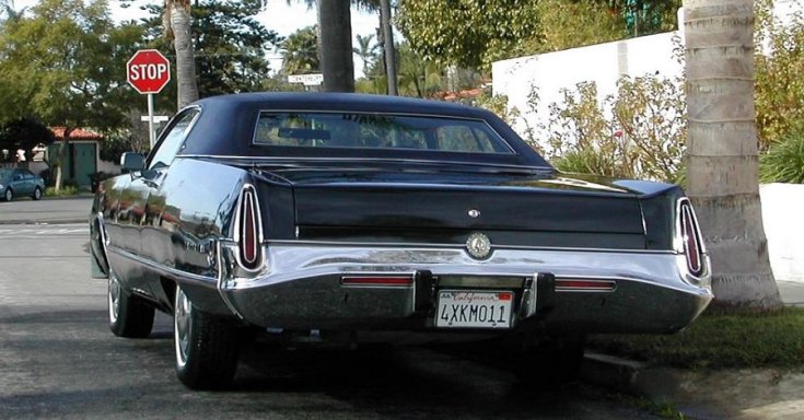 1973 Chrysler Imperial LeBaron kupé, fekete, hátulnézet