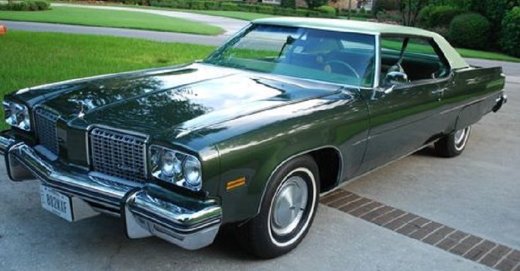 1974 Oldsmobile 98 LS, zöld, oldalnézet