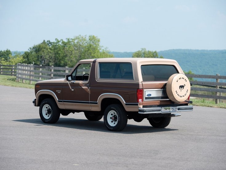 1984 Ford Bronco, barna, hátulnézet, oldalnézet, balról