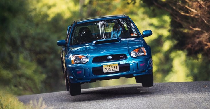 2004-2007 Subaru Impreza WRX STI, elölnézet, világoskék