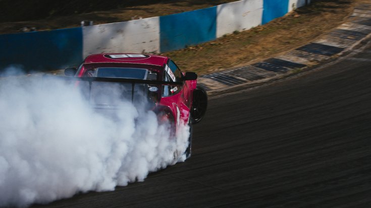 Nissan 200sx S13 driftelés közben a TRACKWOOD-on