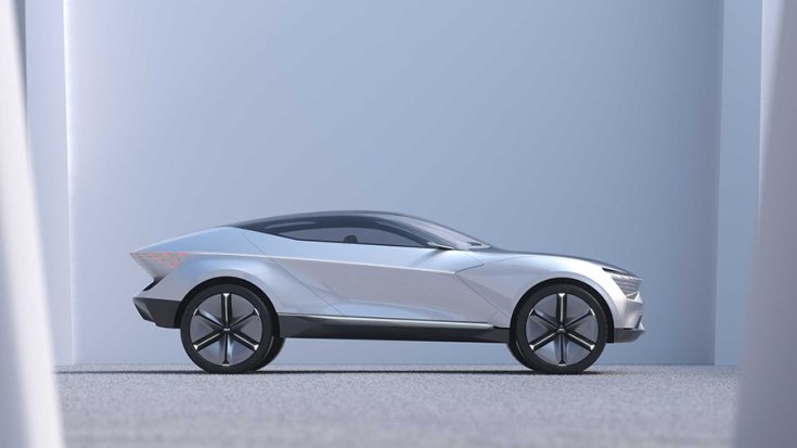 A Kia Futuron Concept elektromos kupé-SUV oldalról