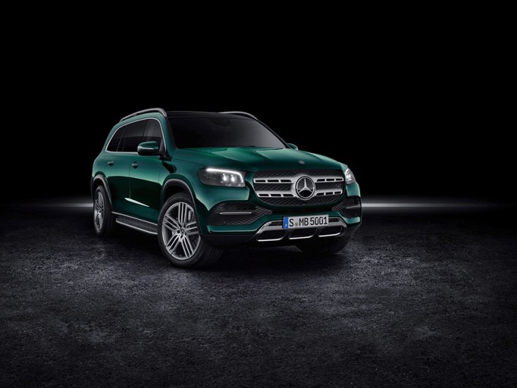 2019 Mercedes GLS szemből féloldalt