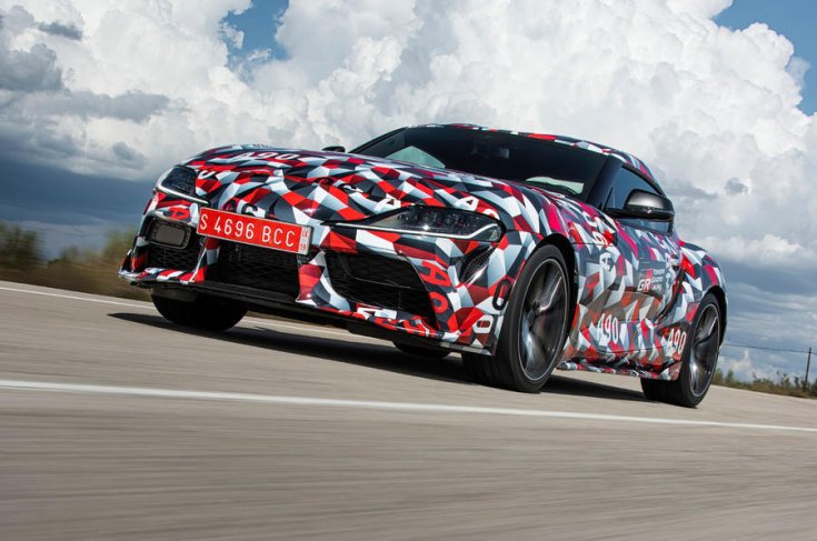 2019-es Toyota Supra kémfotó elölről