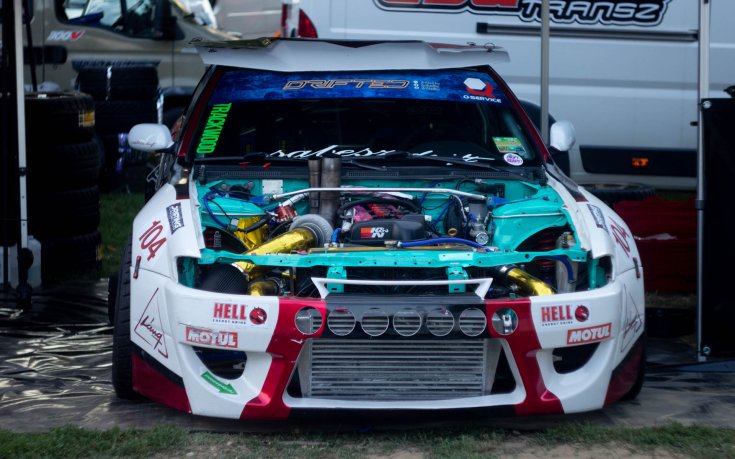 Vígh Csaba Nissan S14A versenyautó a TRACKWOOD-on