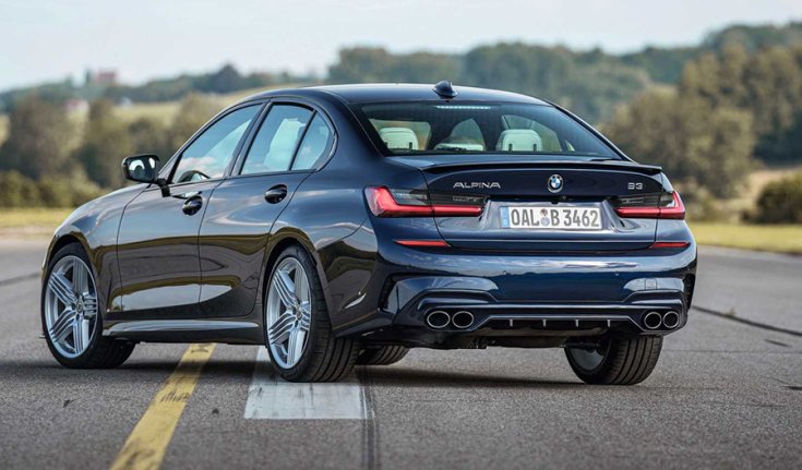 Az Alpina B3 szedán hátulja