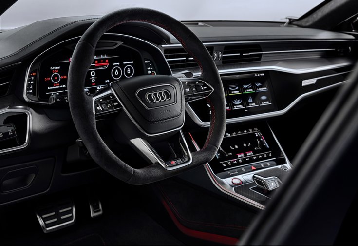 Az új Audi RS7 Sportback kormánya és kezelőszervei