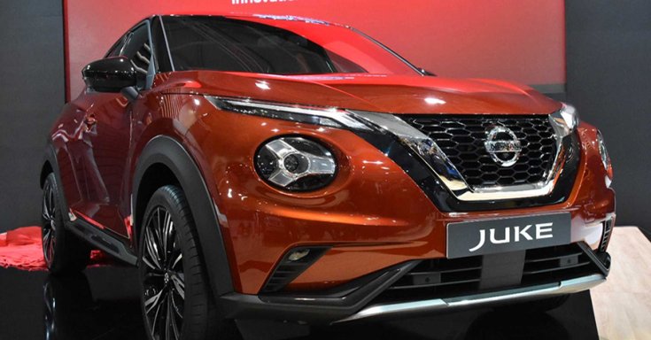 A 2020-as Nissan Juke elölről fotózva