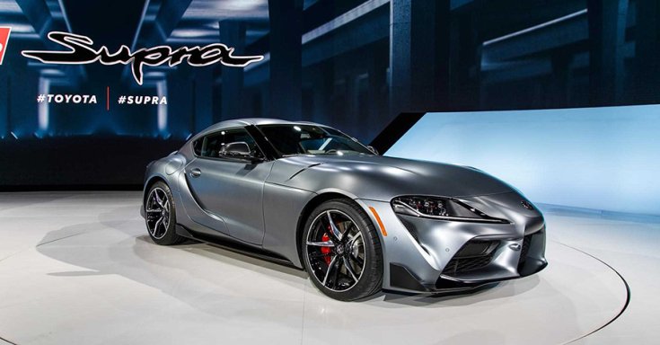 2020 Toyota Supra a Detroiti autószalonon szemből