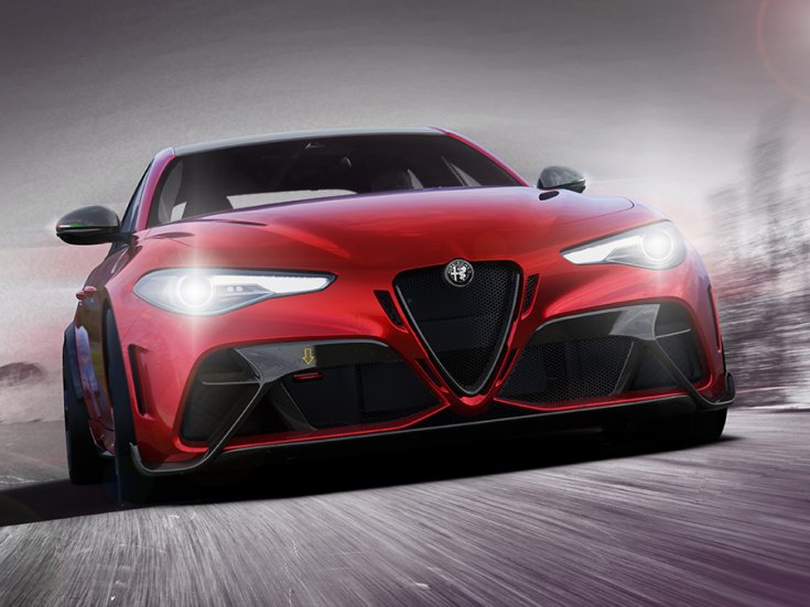 2021 Alfa Romeo Giulia GTA, menet közben szemből